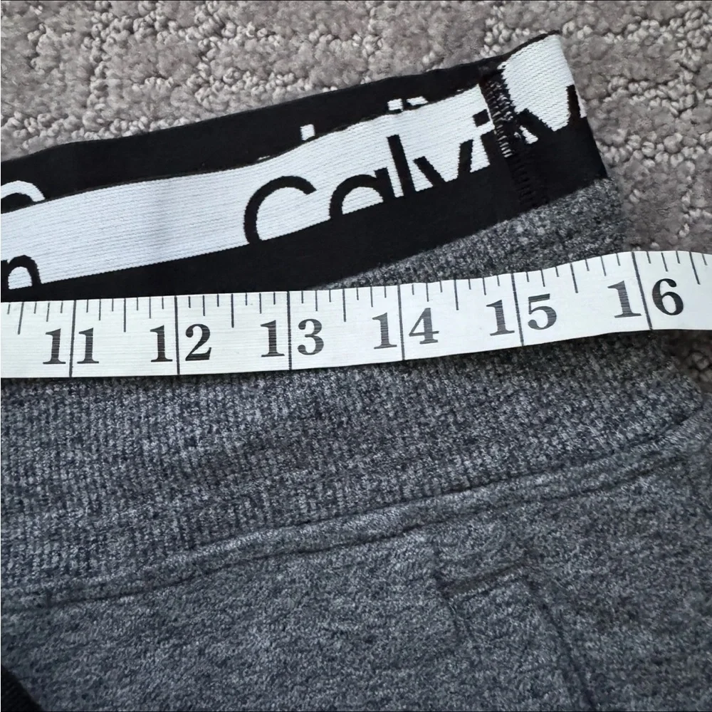 CALVIN KLEIN Sweatpants Mens Medium Gray Visible Waistband Joggers Lounge Pants